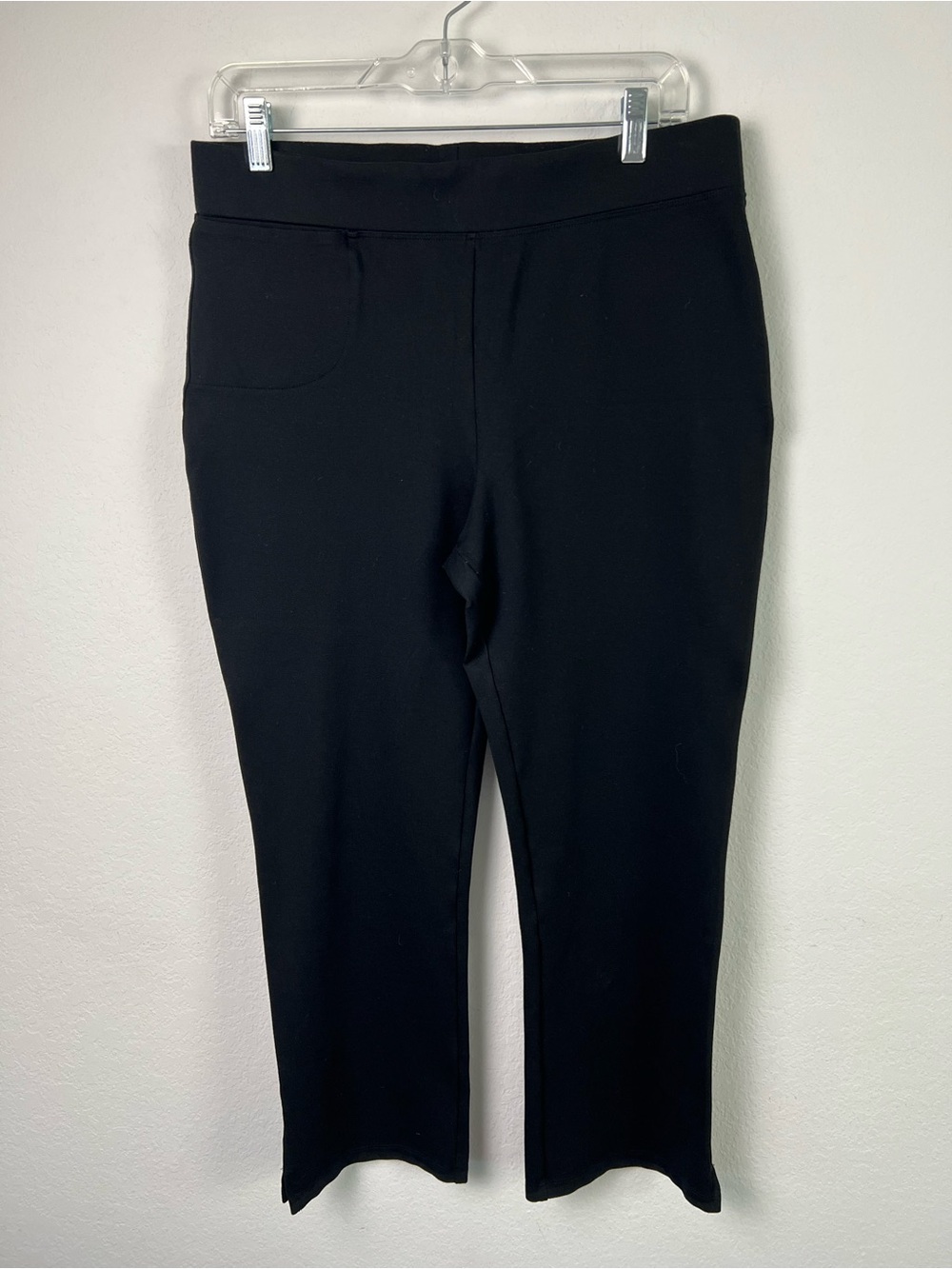 Quince Black Pull On Ponte Office Vacation Evening Straight Leg Ankle Pant